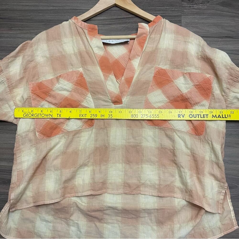 IRO women sz S Melda checkered long sleeve blouse sz 36 - Picture 11 of 12